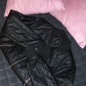 Pleather moto jacket🕷